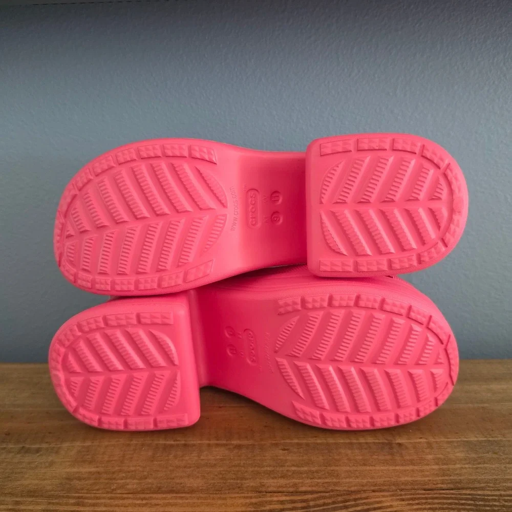 Crocs Womens Siren Clog Pink Chunky Platform Block Heel Sandals Size 11